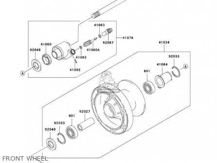 FRONT WHEEL - VN800E1 VULCAN 800 DRIFTER 2001 USA CALIFORNIA CANADA