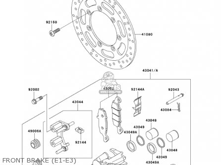 FRONT BRAKE (E1-E3) - VN800E1 VULCAN 800 DRIFTER 2001 USA CALIFORNIA CANADA