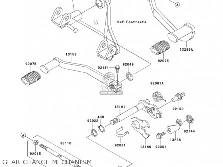 GEAR CHANGE MECHANISM - VN800E1 VULCAN 800 DRIFTER 2001 USA CALIFORNIA CANADA