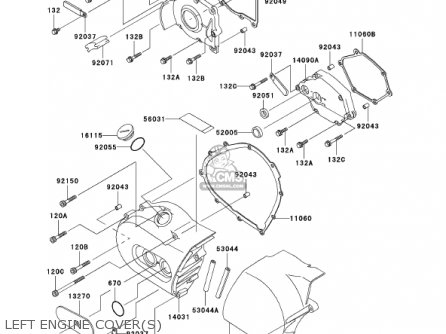 LEFT ENGINE COVER(S) - VN800E1 VULCAN 800 DRIFTER 2001 USA CALIFORNIA CANADA