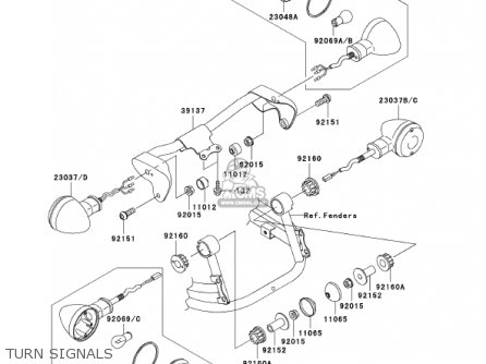 TURN SIGNALS - VN800E1 VULCAN 800 DRIFTER 2001 USA CALIFORNIA CANADA