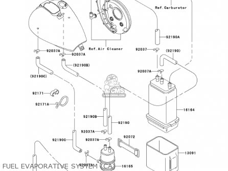 FUEL EVAPORATIVE SYSTEM (CA) - VN800E1 VULCAN 800 DRIFTER 2001 USA CALIFORNIA CANADA
