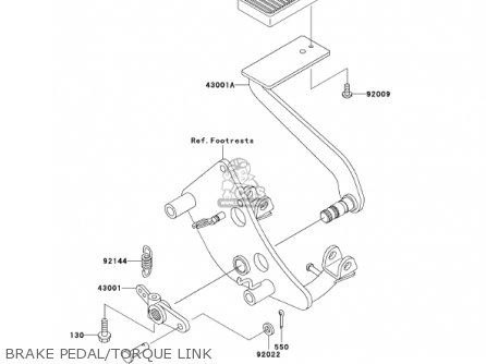 BRAKE PEDAL/TORQUE LINK - VN800E2 VULCAN 800 DRIFTER 2002 USA CALIFORNIA CANADA