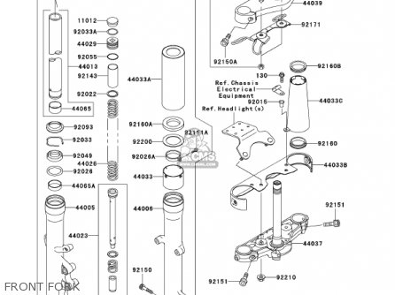 FRONT FORK - VN800E2 VULCAN 800 DRIFTER 2002 USA CALIFORNIA CANADA