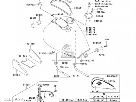 FUEL TANK - VN800E2 VULCAN 800 DRIFTER 2002 USA CALIFORNIA CANADA
