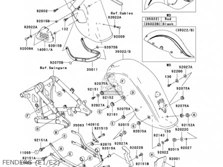 FENDERS (E1/E2) - VN800E2 VULCAN 800 DRIFTER 2002 USA CALIFORNIA CANADA