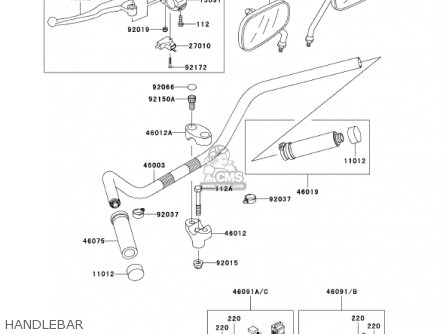 HANDLEBAR - VN800E2 VULCAN 800 DRIFTER 2002 USA CALIFORNIA CANADA