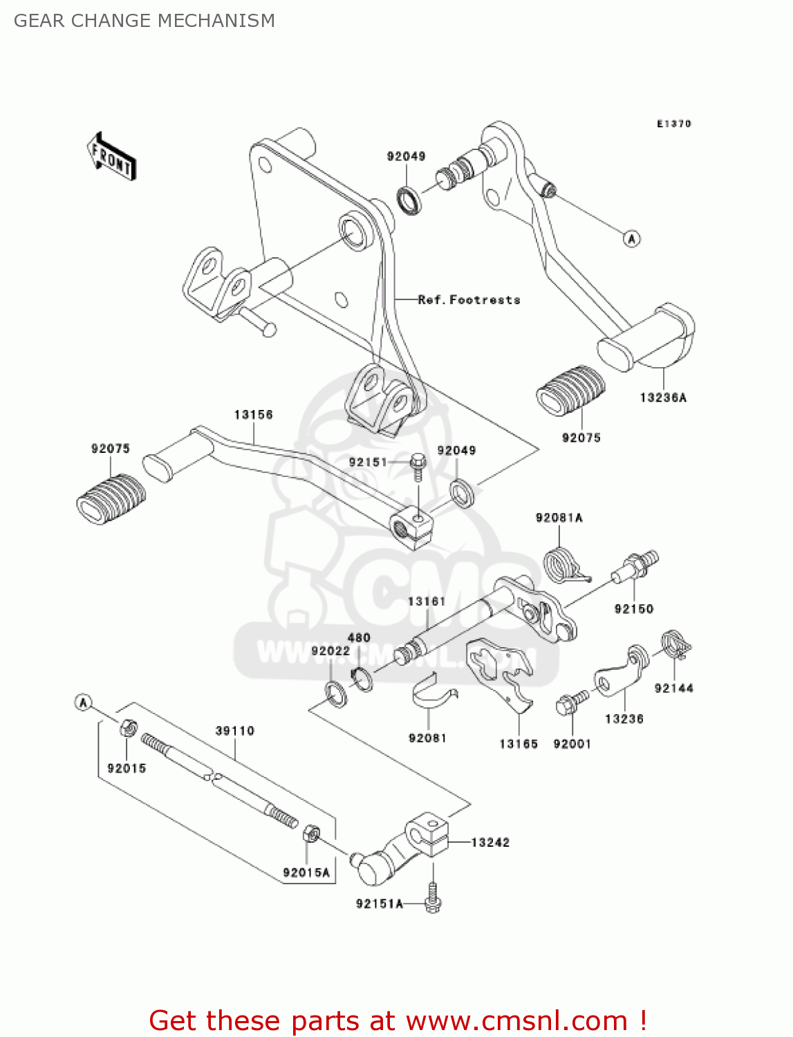 GEAR CHANGE MECHANISM VN800E3 VULCAN 800 DRIFTER 2003 USA CALIFORNIA CANADA