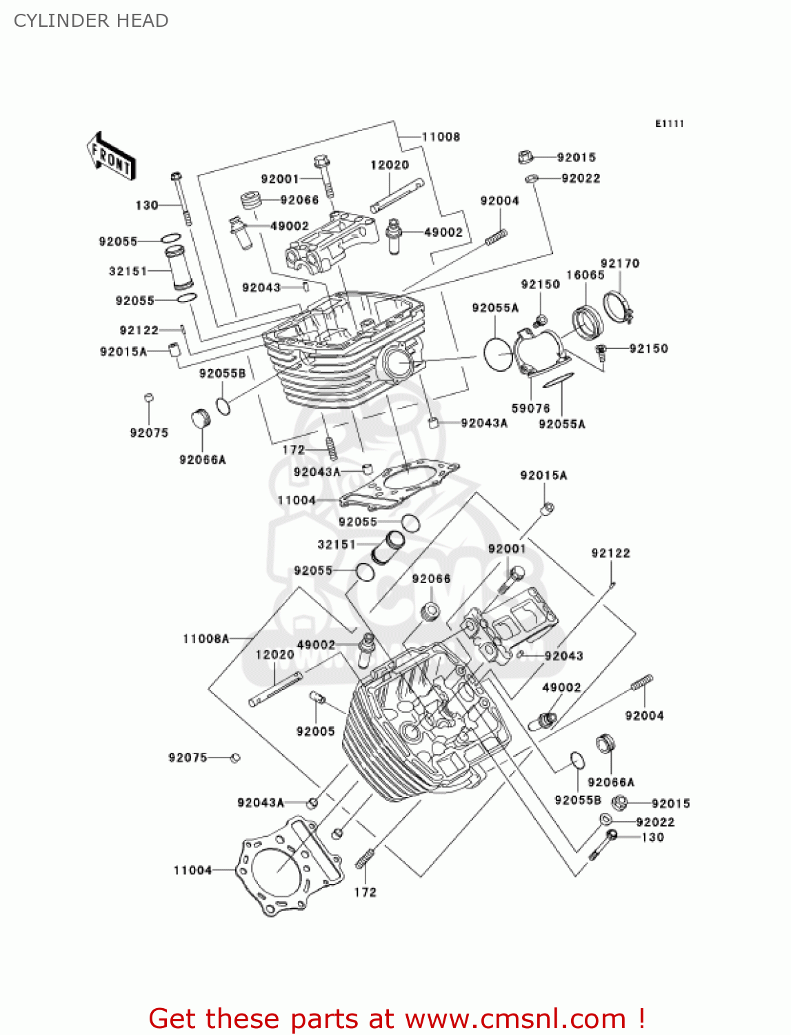 CYLINDER HEAD VN800E3 VULCAN 800 DRIFTER 2003 USA CALIFORNIA CANADA