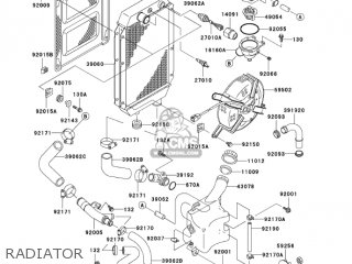 RADIATOR - VN800E3 VULCAN 800 DRIFTER 2003 USA CALIFORNIA CANADA