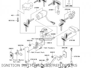 IGNITION SWITCH/LOCKS/REFLECTORS - VN800E3 VULCAN 800 DRIFTER 2003 USA CALIFORNIA CANADA