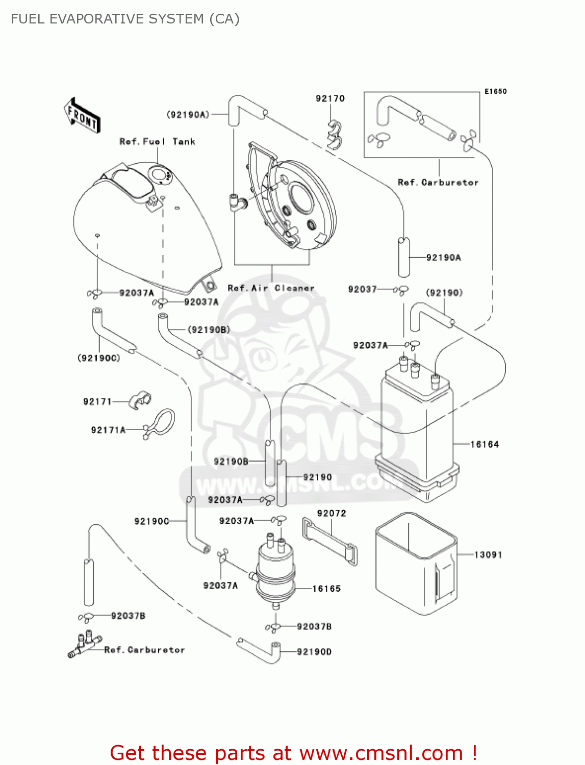 FUEL EVAPORATIVE SYSTEM (CA) VN800E4 VULCAN 800 DRIFTER 2004 USA CALIFORNIA