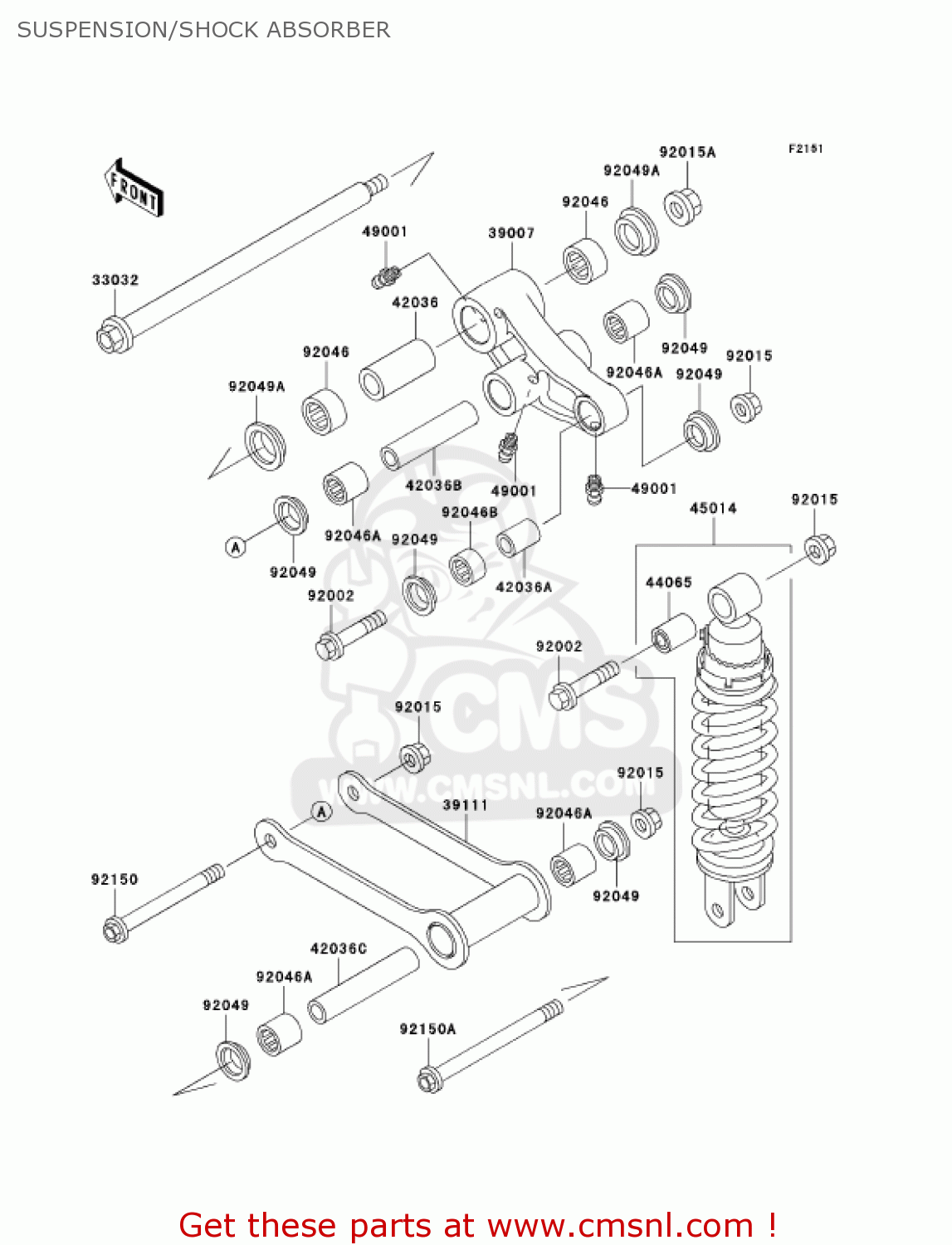SUSPENSION/SHOCK ABSORBER VN800E4 VULCAN 800 DRIFTER 2004 USA CALIFORNIA