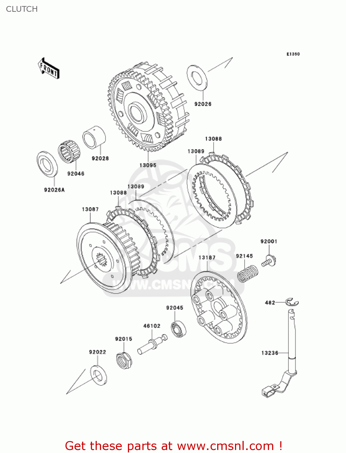 CLUTCH VN800E4 VULCAN 800 DRIFTER 2004 USA CALIFORNIA