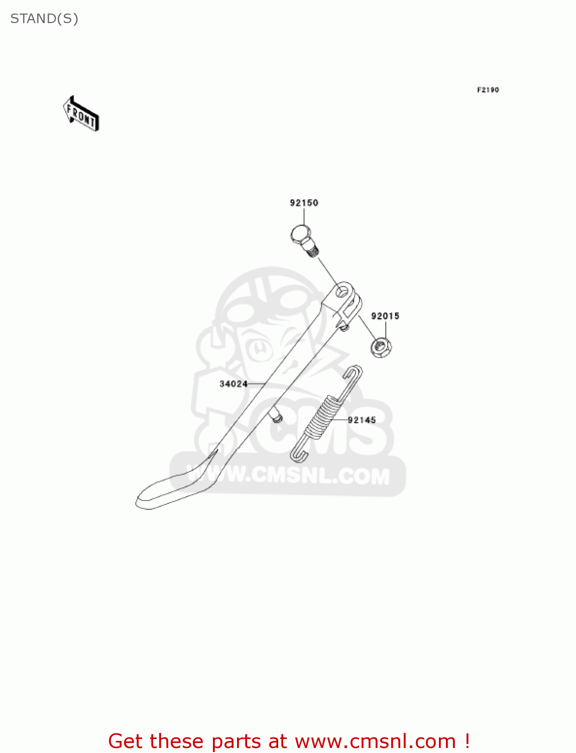 STAND(S) VN800E4 VULCAN 800 DRIFTER 2004 USA CALIFORNIA