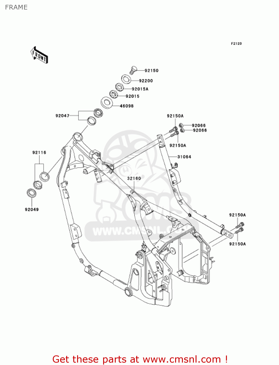 FRAME VN800E4 VULCAN 800 DRIFTER 2004 USA CALIFORNIA