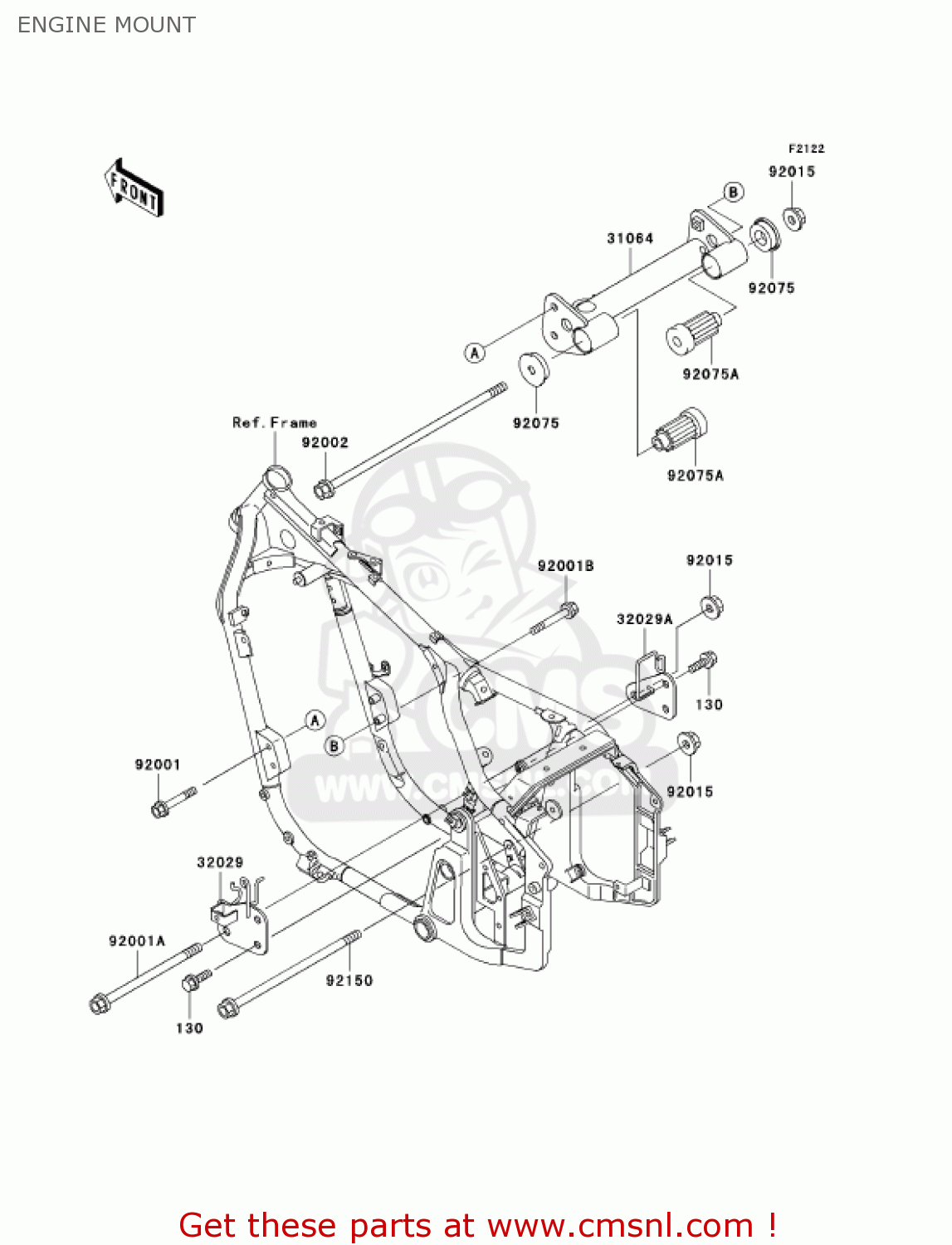 ENGINE MOUNT VN800E4 VULCAN 800 DRIFTER 2004 USA CALIFORNIA