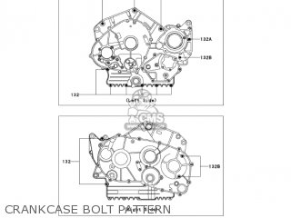 CRANKCASE BOLT PATTERN - VN800E4 VULCAN 800 DRIFTER 2004 USA CALIFORNIA