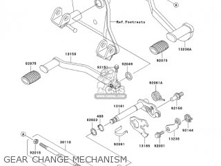 GEAR CHANGE MECHANISM - VN800E4 VULCAN 800 DRIFTER 2004 USA CALIFORNIA