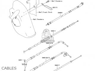 CABLES - VN800E5 VULCAN 800 DRIFTER 2005 USA CALIFORNIA