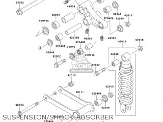 SUSPENSION/SHOCK ABSORBER - VN800E5 VULCAN 800 DRIFTER 2005 USA CALIFORNIA