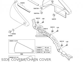 SIDE COVERS/CHAIN COVER - VN800E5 VULCAN 800 DRIFTER 2005 USA CALIFORNIA