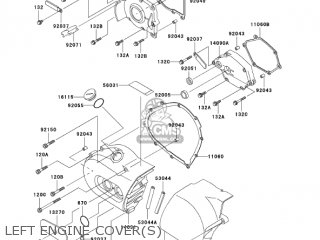 LEFT ENGINE COVER(S) - VN800E5 VULCAN 800 DRIFTER 2005 USA CALIFORNIA