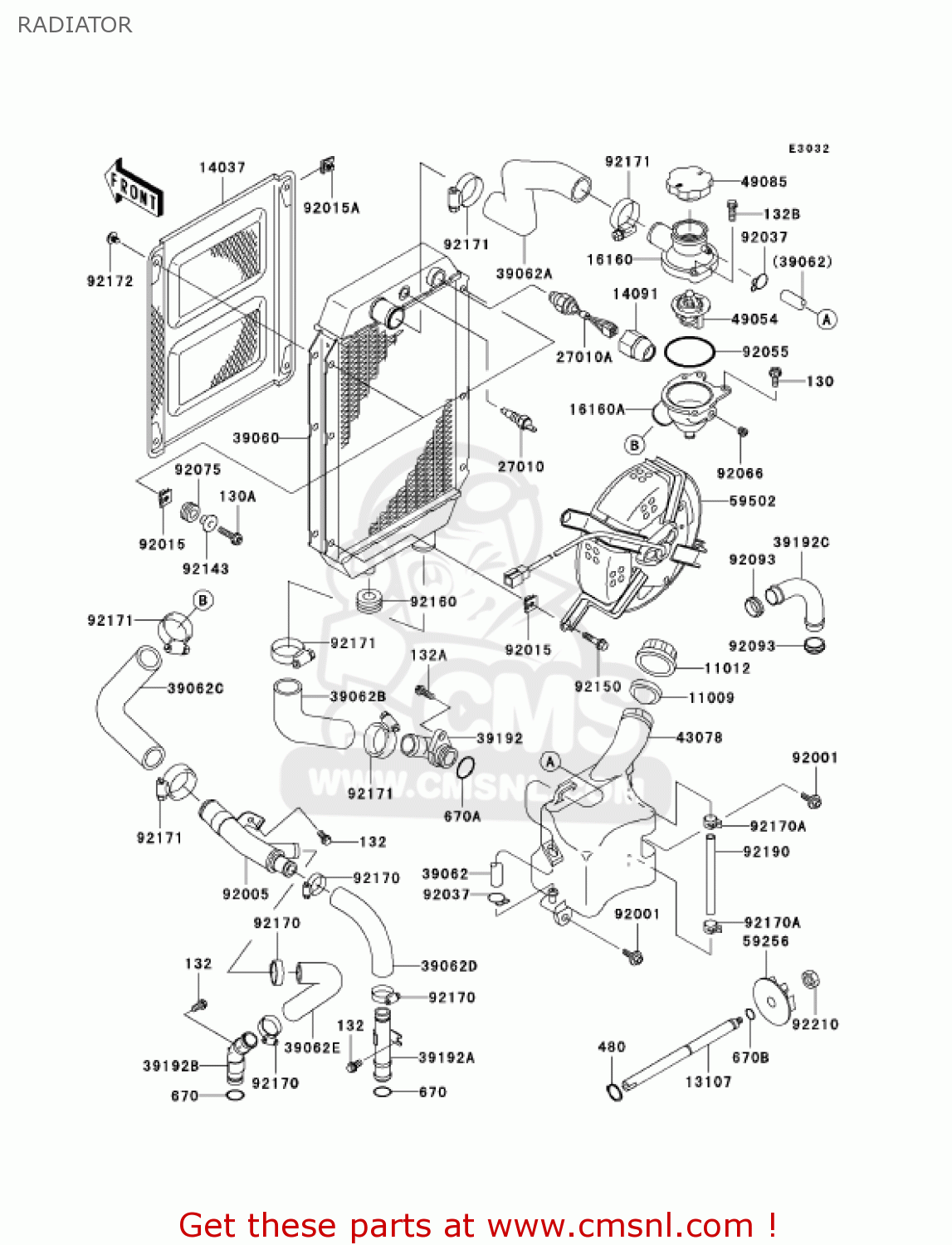 RADIATOR VN800E6F VULCAN 800 DRIFTER 2006 USA CALIFORNIA