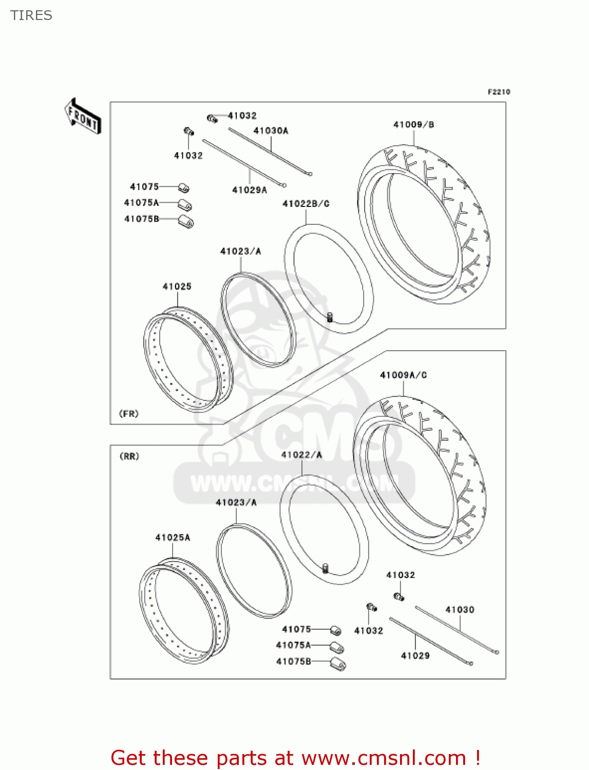 TIRES VN800E6F VULCAN 800 DRIFTER 2006 USA CALIFORNIA