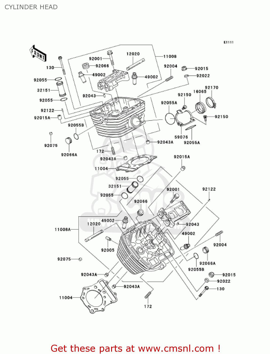 CYLINDER HEAD VN800E6F VULCAN 800 DRIFTER 2006 USA CALIFORNIA