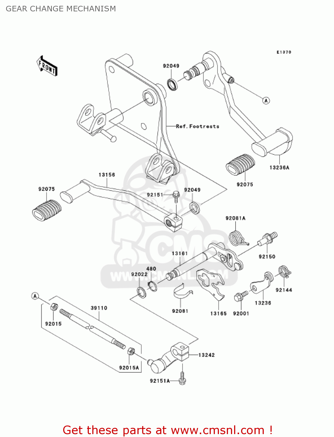 GEAR CHANGE MECHANISM VN800E6F VULCAN 800 DRIFTER 2006 USA CALIFORNIA
