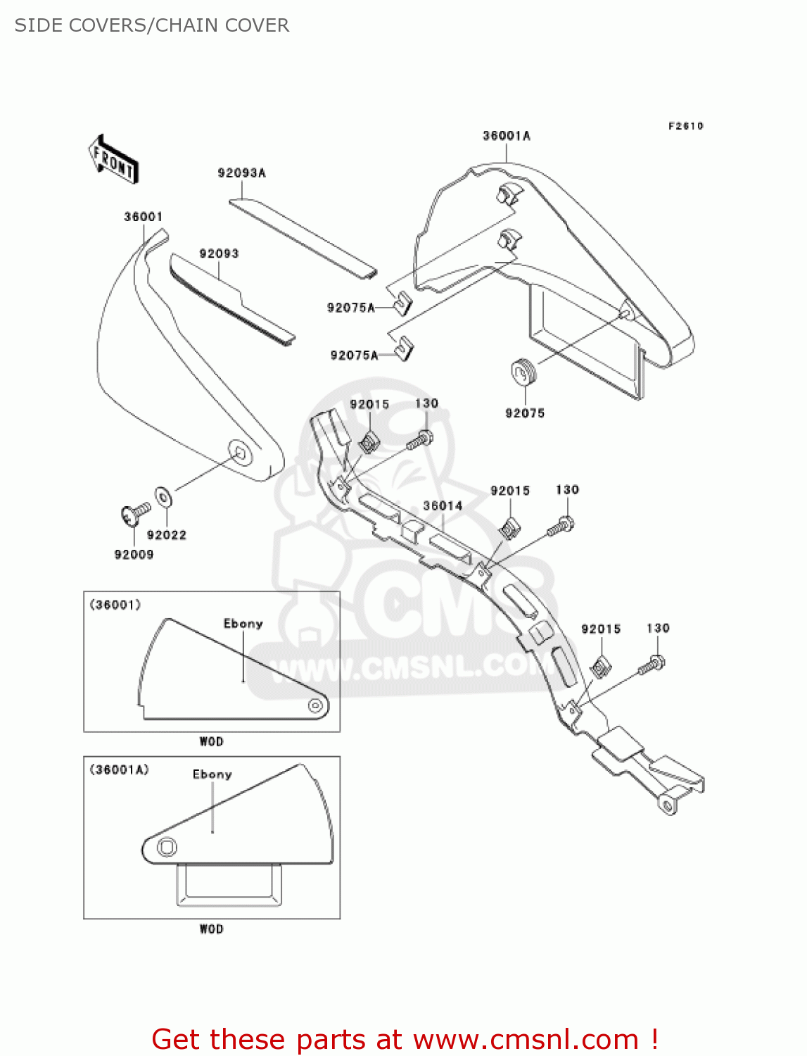 SIDE COVERS/CHAIN COVER VN800E6F VULCAN 800 DRIFTER 2006 USA CALIFORNIA