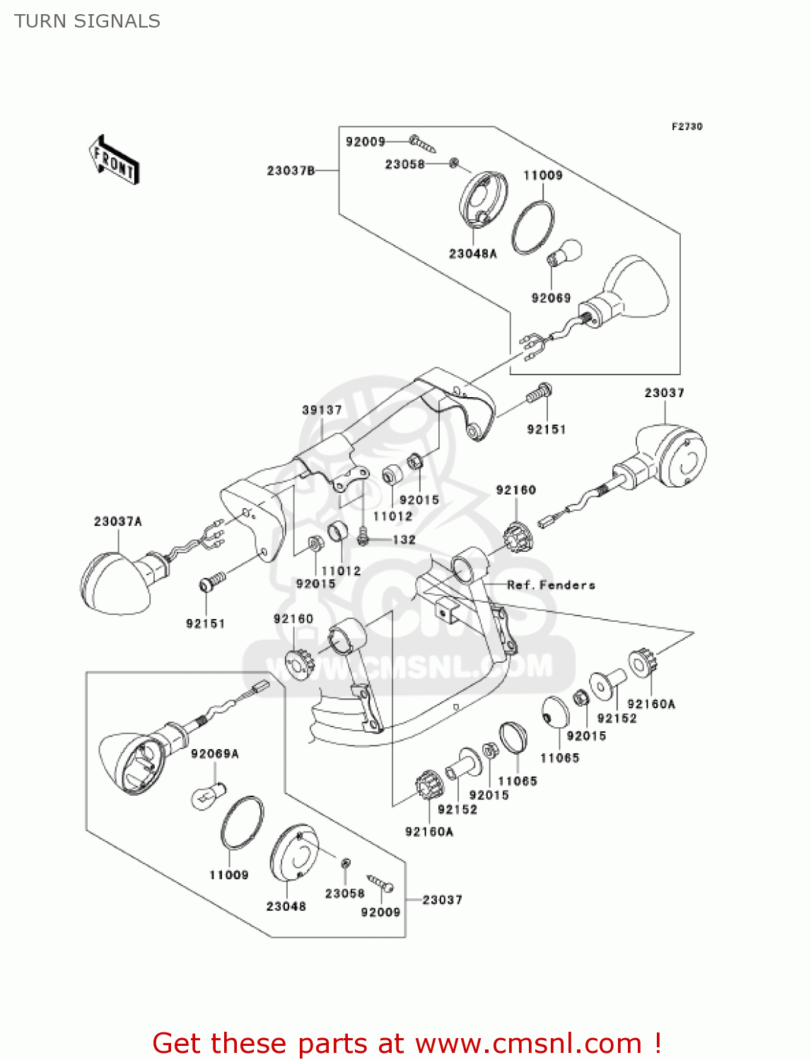 TURN SIGNALS VN800E6F VULCAN 800 DRIFTER 2006 USA CALIFORNIA