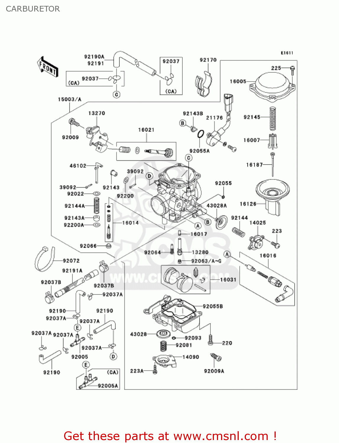 CARBURETOR VN800E6F VULCAN 800 DRIFTER 2006 USA CALIFORNIA