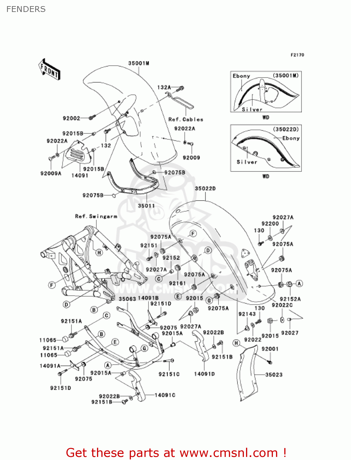 FENDERS VN800E6F VULCAN 800 DRIFTER 2006 USA CALIFORNIA