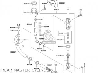 REAR MASTER CYLINDER - VN800E6F VULCAN 800 DRIFTER 2006 USA CALIFORNIA