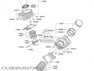 CYLINDER/PISTON(S) - VN800E6F VULCAN 800 DRIFTER 2006 USA CALIFORNIA