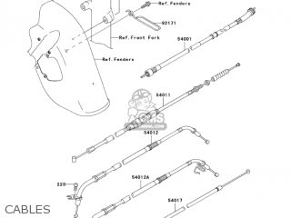 CABLES - VN800E6F VULCAN 800 DRIFTER 2006 USA CALIFORNIA