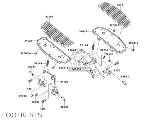 FOOTRESTS - VN800E6F VULCAN 800 DRIFTER 2006 USA CALIFORNIA