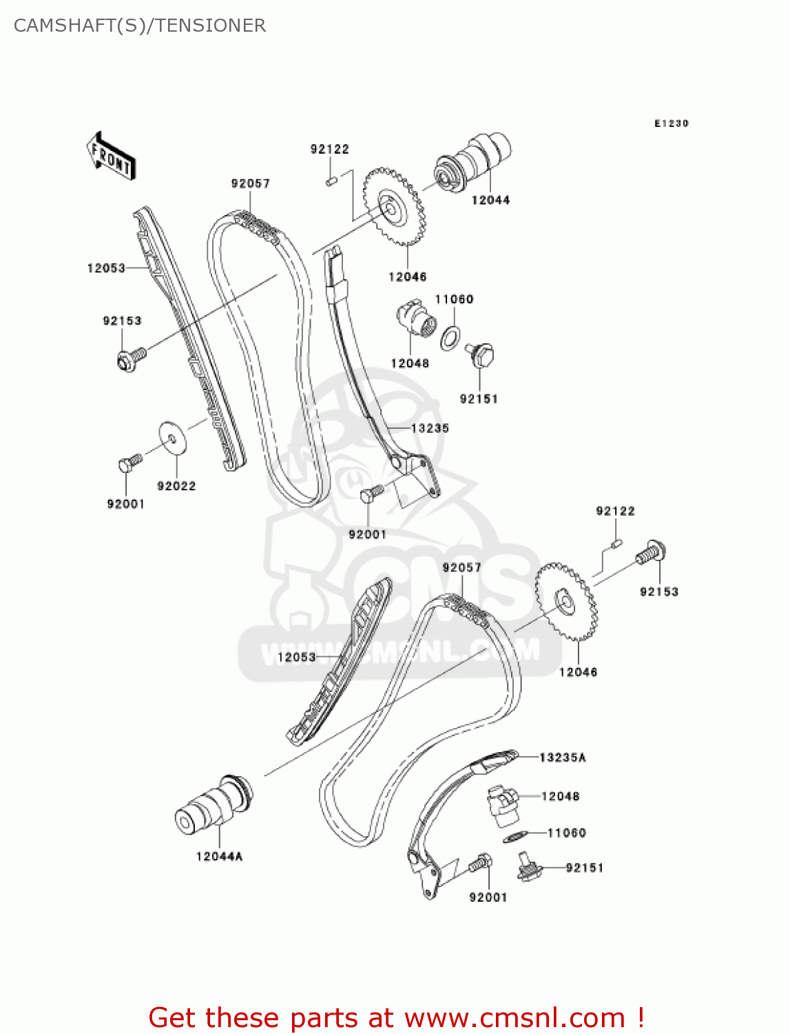 CAMSHAFT(S)/TENSIONER VN900B6F VULCAN 900 CLASSIC 2006 USA CALIFORNIA CANADA