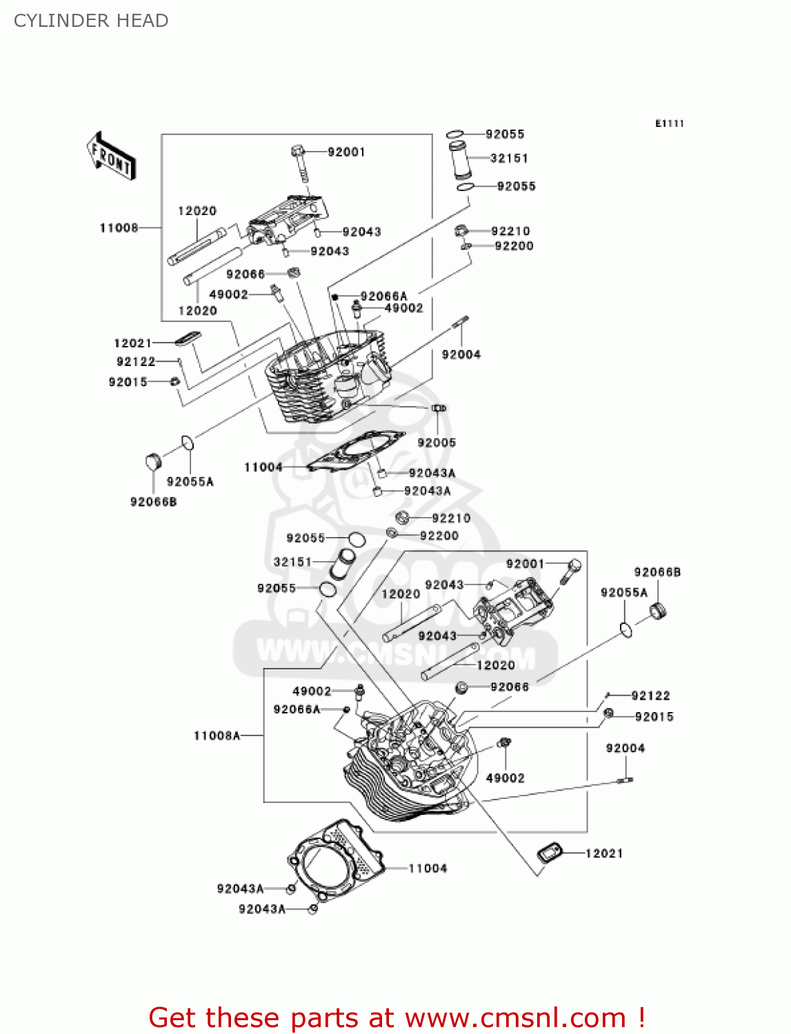 CYLINDER HEAD VN900B6F VULCAN 900 CLASSIC 2006 USA CALIFORNIA CANADA