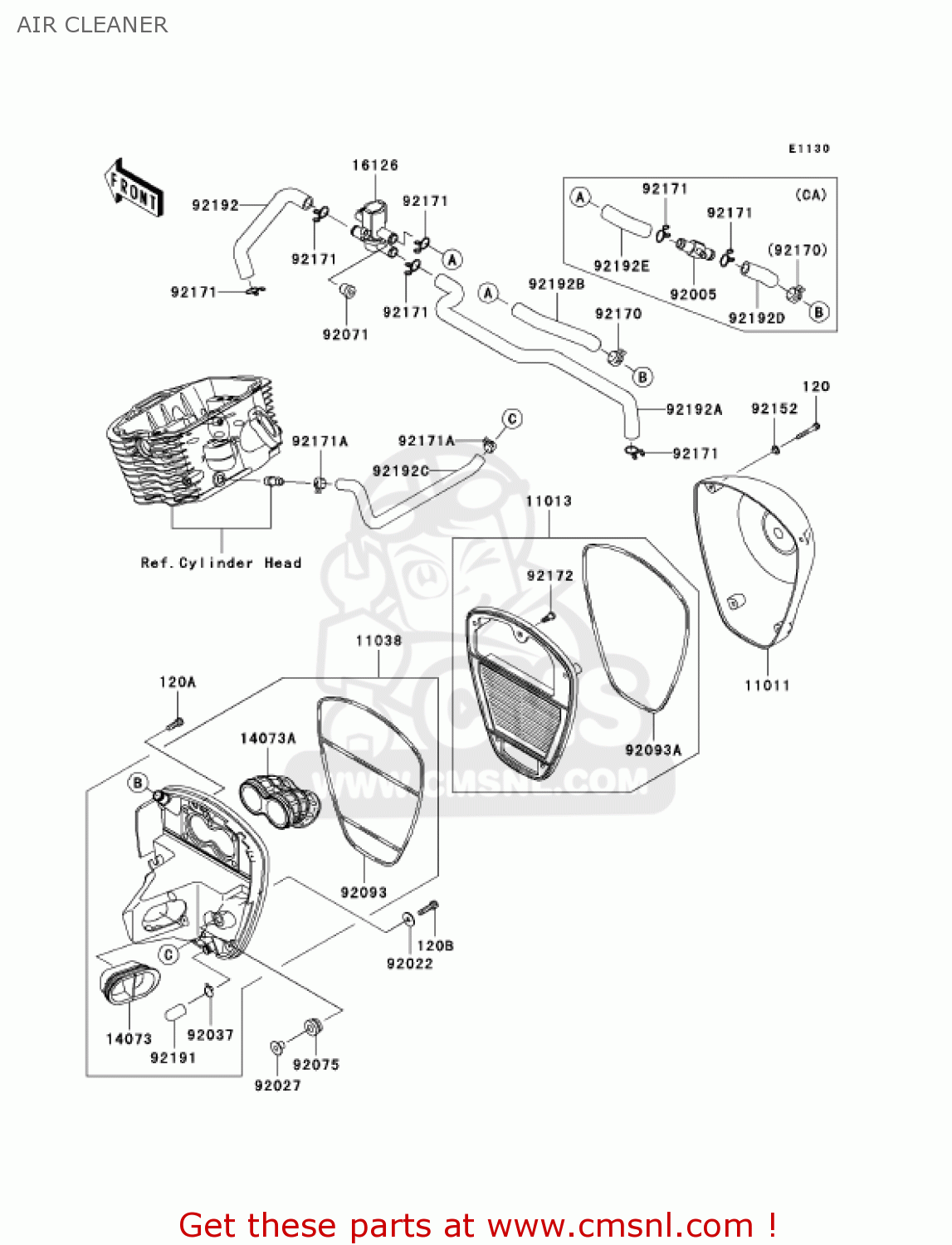 AIR CLEANER VN900B6F VULCAN 900 CLASSIC 2006 USA CALIFORNIA CANADA