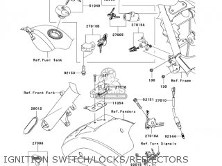 IGNITION SWITCH/LOCKS/REFLECTORS - VN900B6F VULCAN 900 CLASSIC 2006 USA CALIFORNIA CANADA