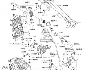 WATER PIPE - VN900B6F VULCAN 900 CLASSIC 2006 USA CALIFORNIA CANADA