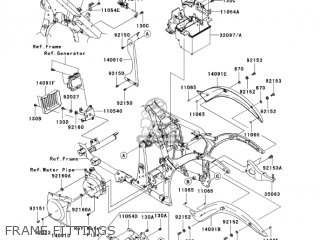 FRAME FITTINGS - VN900B6F VULCAN 900 CLASSIC 2006 USA CALIFORNIA CANADA
