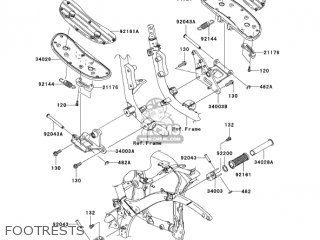 FOOTRESTS - VN900B6F VULCAN 900 CLASSIC 2006 USA CALIFORNIA CANADA