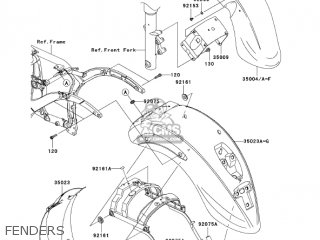FENDERS - VN900B6F VULCAN 900 CLASSIC 2006 USA CALIFORNIA CANADA