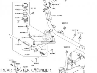 REAR MASTER CYLINDER - VN900B6F VULCAN 900 CLASSIC 2006 USA CALIFORNIA CANADA
