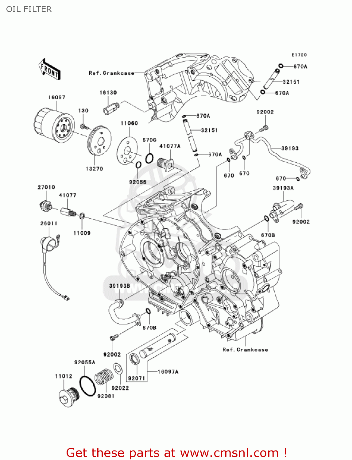 OIL FILTER VN900B7F VULCAN 900 CLASSIC 2007 USA CALIFORNIA CANADA