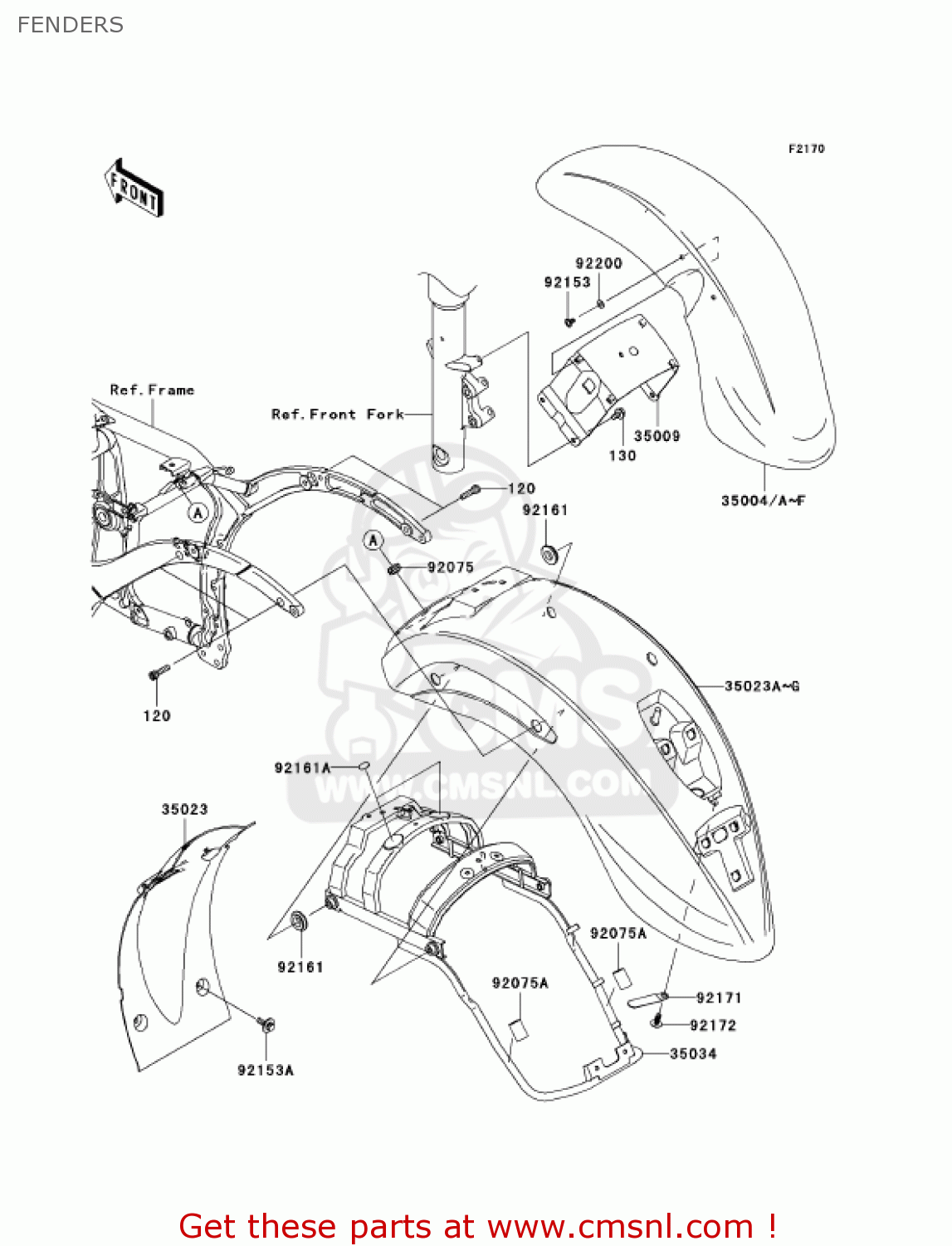 FENDERS VN900B7F VULCAN 900 CLASSIC 2007 USA CALIFORNIA CANADA